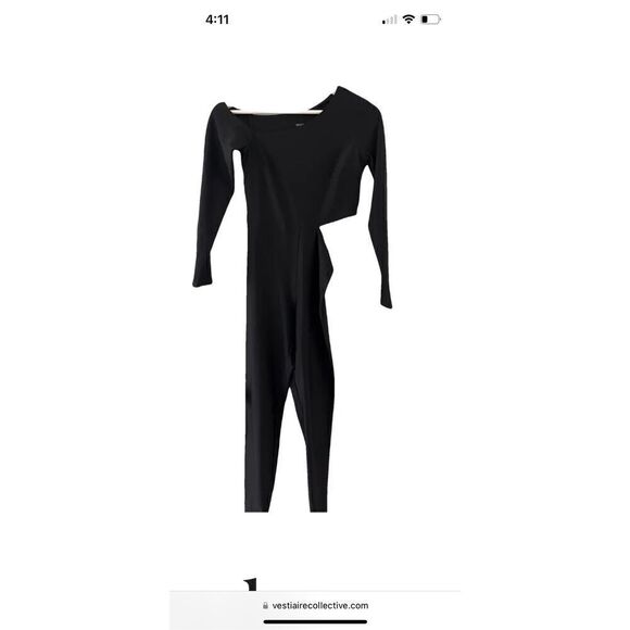 Manola one piece black bodysuit long sleeve leggings size M/L - Picture 5 of 5